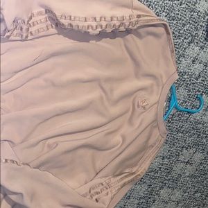 Adidas 3 stripe rose gold sweatshirt